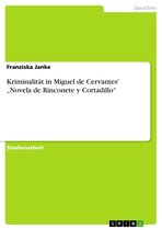 Kriminalität in Miguel de Cervantes' 'Novela de Rinconete y Cortadillo'