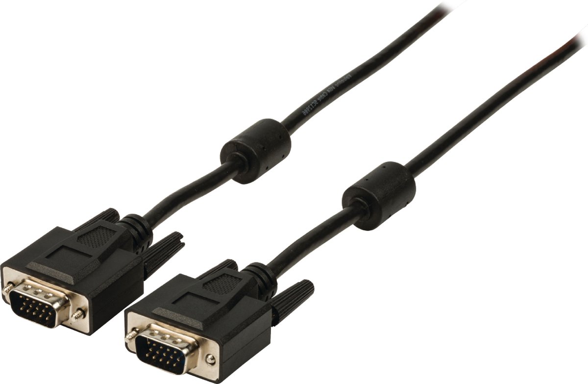 Valueline - VGA (D-Sub) naar VGA (D-Sub) - 5 m - Zwart