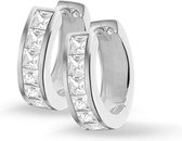 Silventi 921201555 - Zilveren oorringen - zirkonia X mm - diameter 17 mm - zilverkleurig
