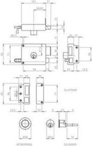 yale oplegslot losse buiten cilinder 60mm din links