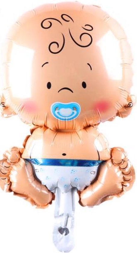 Geboorte Cadeau Jongen - Kraam Ballon -  Babyshower Versiering - Baby Shower Folie Balonnen - Helium
