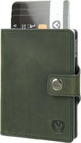 Pasjeshouder - Portemonnee - Leer - 6 tot 8 pasjes - RFID - Vintage Groen