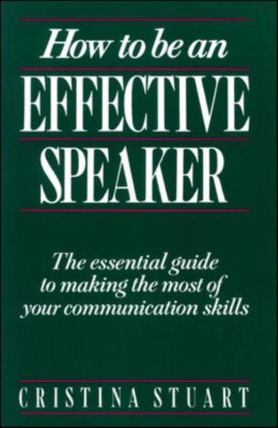How to Be an Effective Speaker - cover