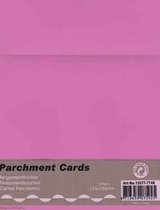 Vierkante Perkament Kaarten - Roze - 50 Stuks - Maak mooie kaarten voor elke gelegenheid