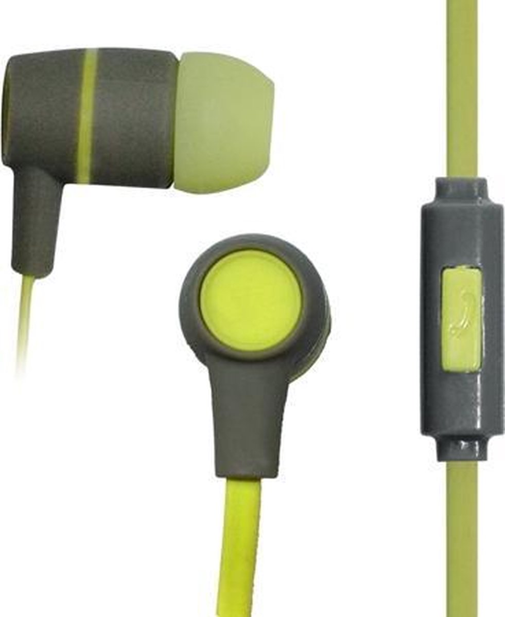 Vakoss SK-214G hoofdtelefoon/headset In-ear Groen, Grijs