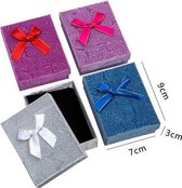 12 stuks Verpakkings doosjes ketting - Bloemen Ontwerp - 9x7x3 cm