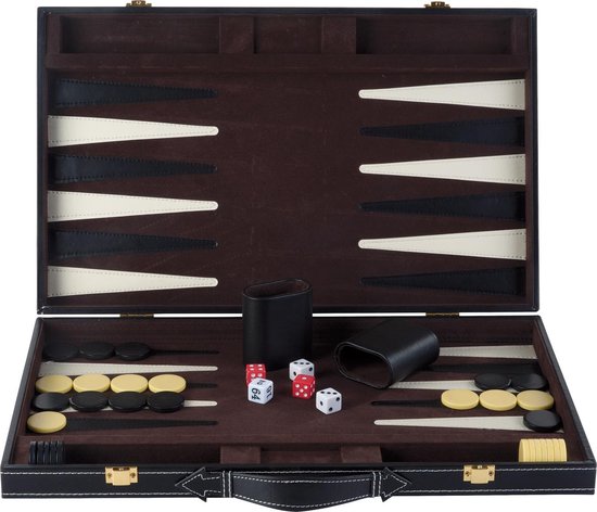 Boek: Backgammon ingelegd 46 x 30 cm zwart, geschreven door Engelhart
