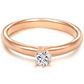 Tresor Solitaire ring - Sterling zilver - Roségoud - 50