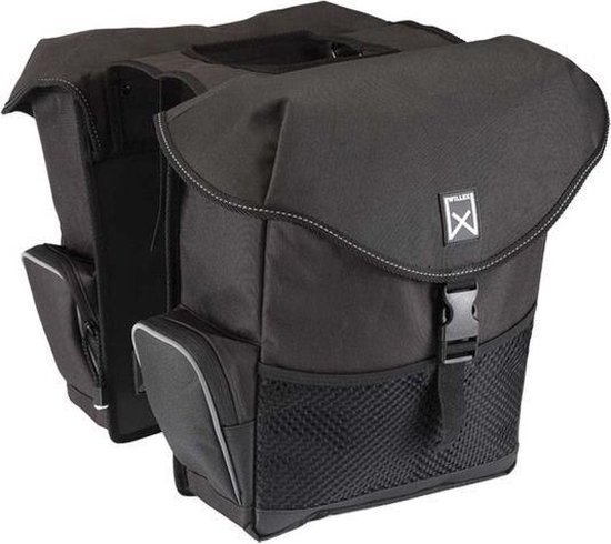 Willex Bagagetas - Dubbele Fietstas - 24liter- Zwart van Willex — afbeelding 2