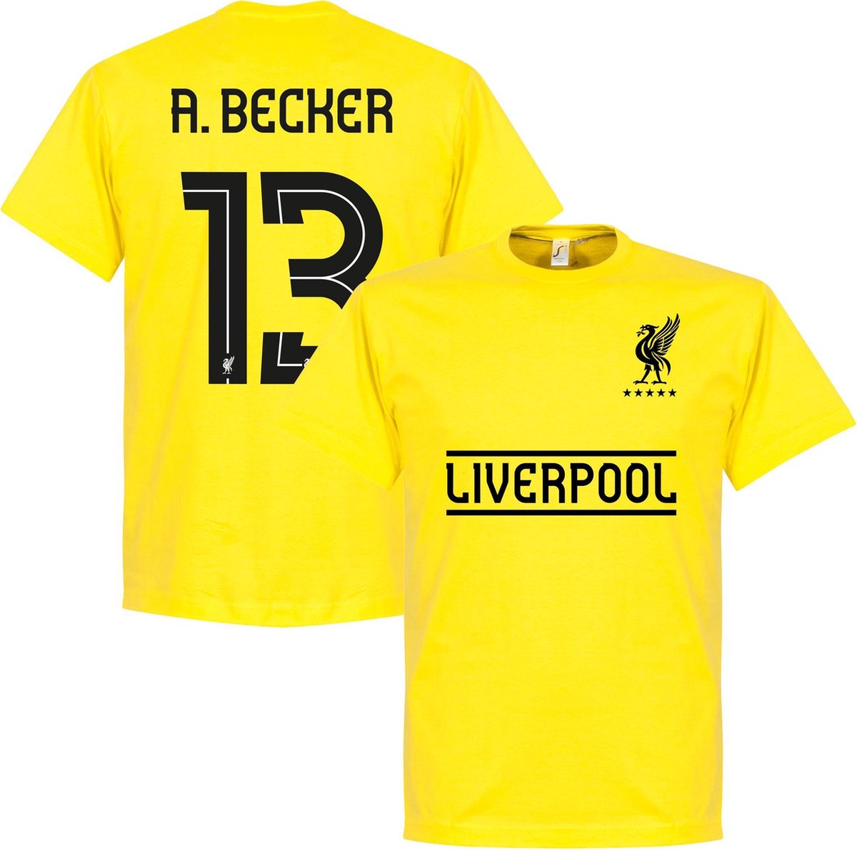 klimaat religie ego Liverpool Alisson Becker Keeper Team T-Shirt - Geel - L | bol.com