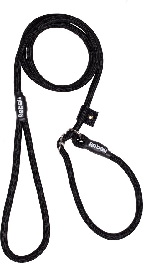 Rebel Petz Hondenriem - Trainingslijn - Zwart - S - 8mm x 140cm