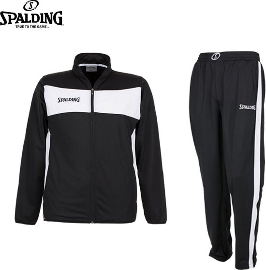 Zwerver bad Opschudding Spalding Trainingspak - maat 116 - zwart/wit | bol.com