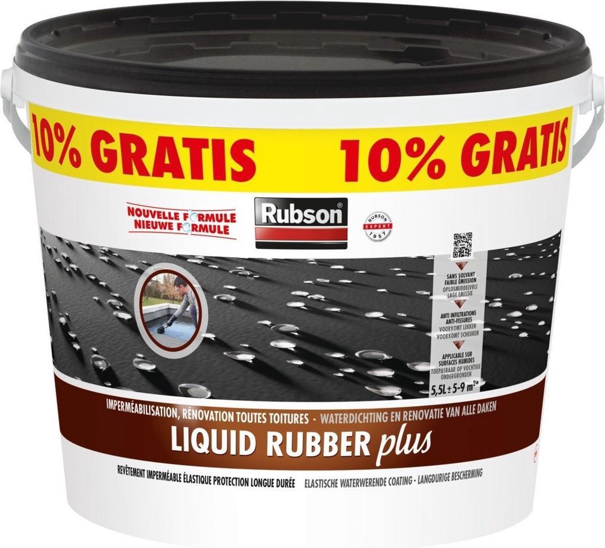 Rubson Liquid Rubber Seal Plus + 10 gratis Dakcoating en Gootcoating