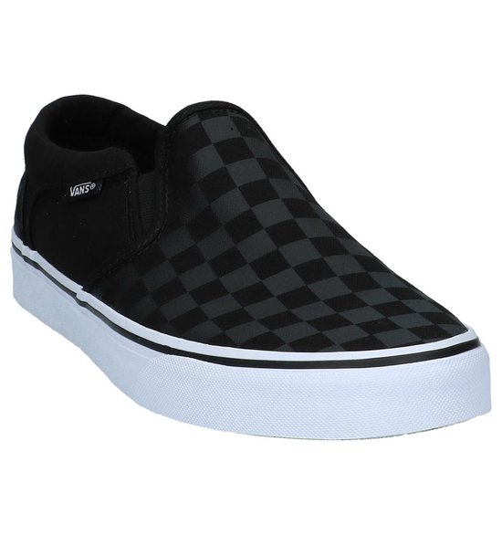 Vans - Asher Slip-On - Slip-on sneakers - Heren - Maat 40 - Zwart;Zwarte -  542... | bol.com