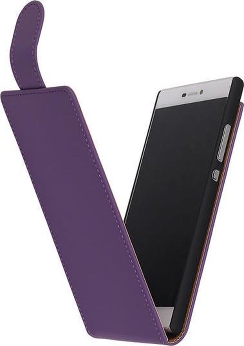 Samsung Galaxy S4 Mini - Paars Effen Classic Flipcase Hoesje