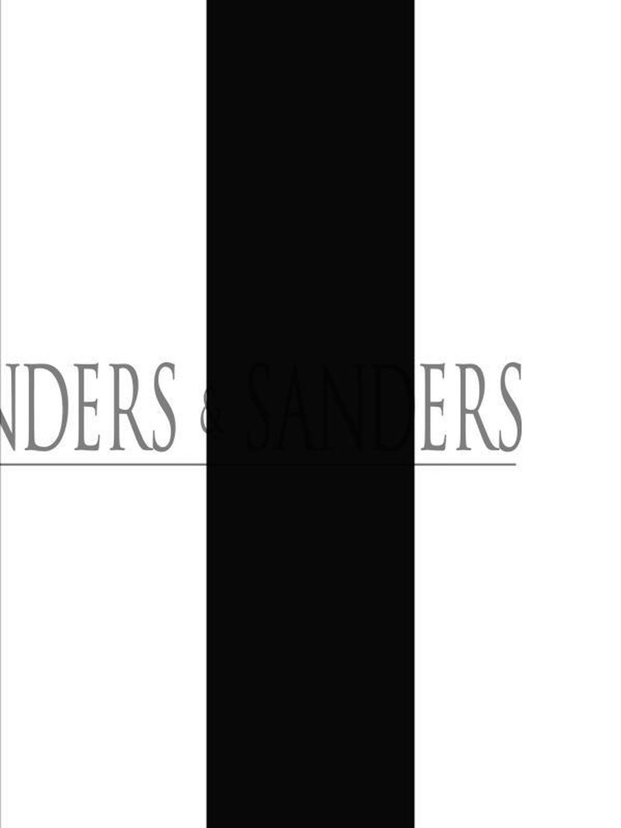 Sanders & Sanders behang brede streep zwart en wit - 53 cm x 10.05 m - 935221