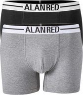 Alan Red boxershorts, 2-pack, zwart / grijs