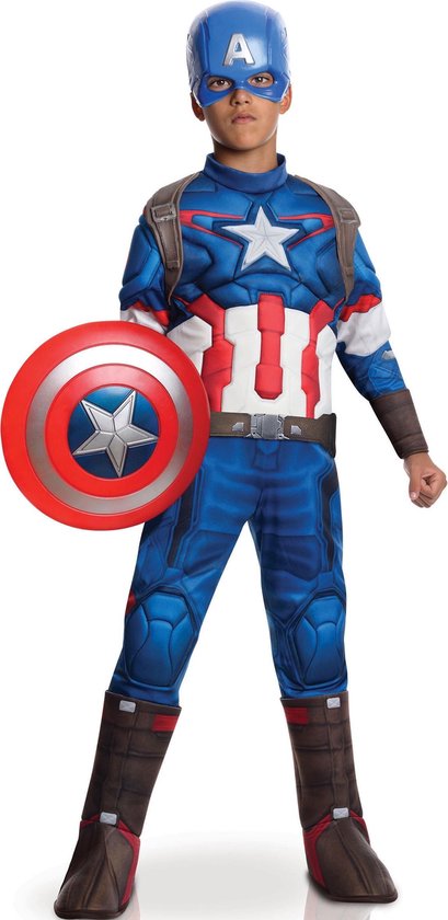 oogopslag bewaker Convergeren Luxe Captain America™ kostuum voor kinderen - Avengers 2™ - Kinderkostuums  - 98/104" | bol.com