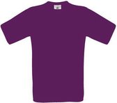 B&C Exact 150 Heren T-shirt Purple Maat S (onbedrukt - 5 stuks)