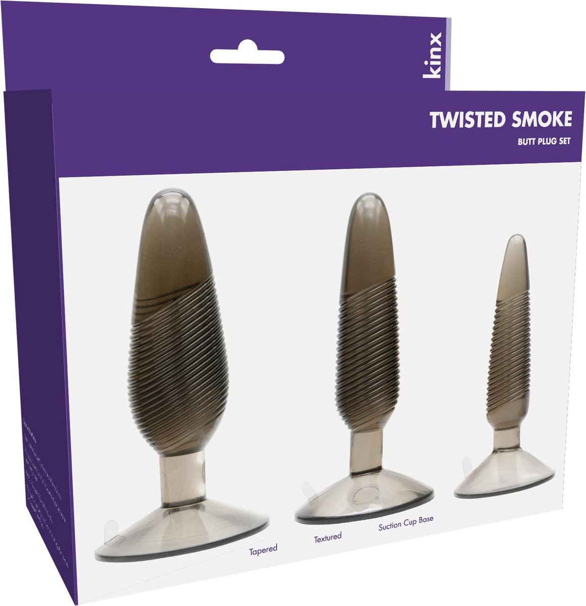 Kinx Twisted Smoke Butt Plug Set Smoke OS