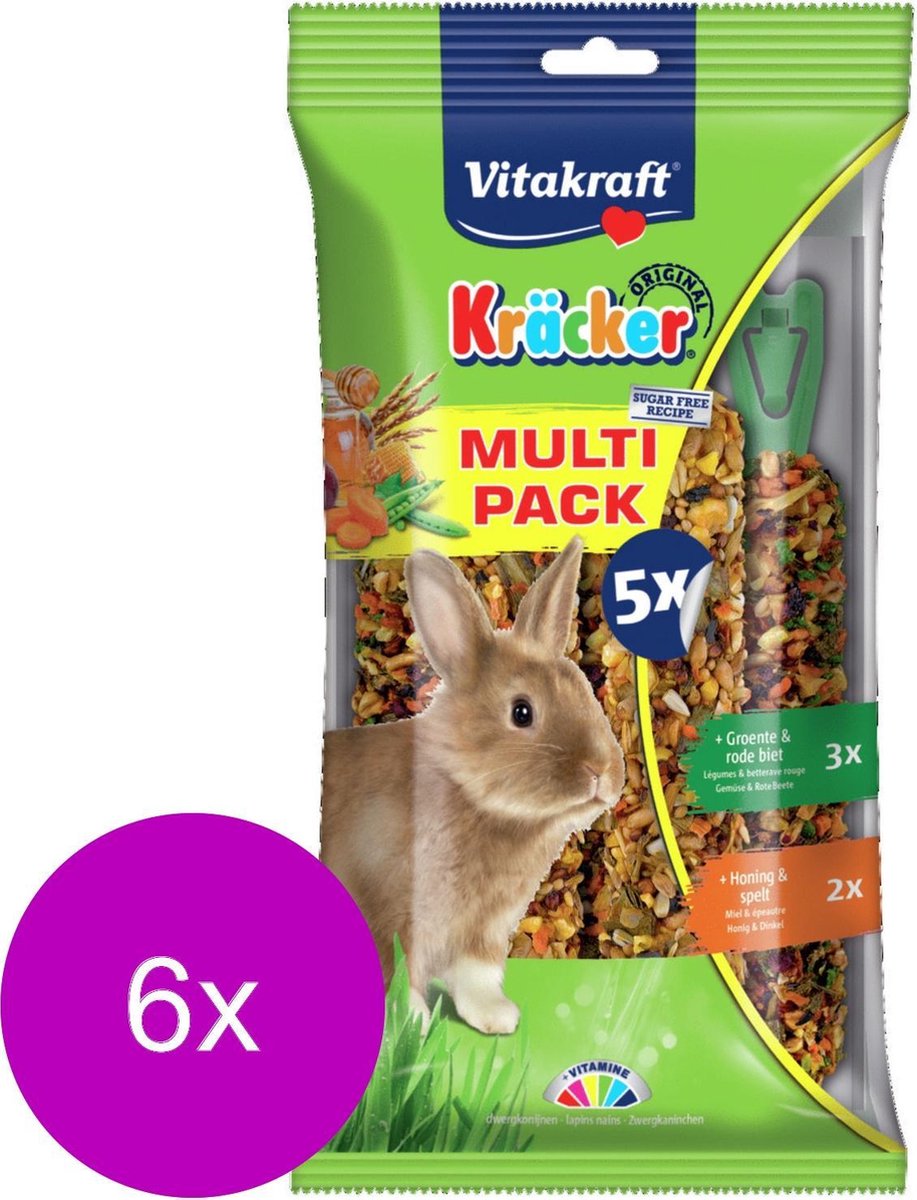 Vitakraft - Kräcker Original - Multipack voor Konijnen - 6x 5 stuks