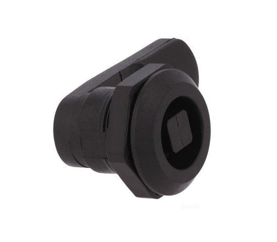 Kunststof kantelslot - vierkant KW8 - M22 - 12mm afsluithendel