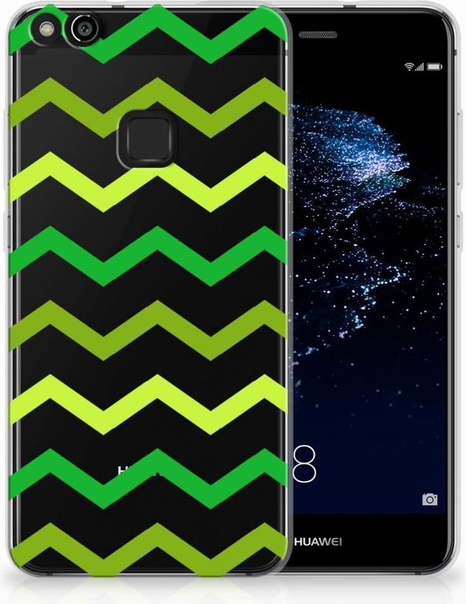 Huawei P10 Lite TPU bumper Zigzag Groen