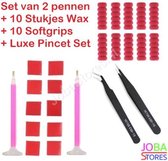 Diamond Painting "JobaStores®" Pennen Breed + Wax + Softgrips + Pincet Set