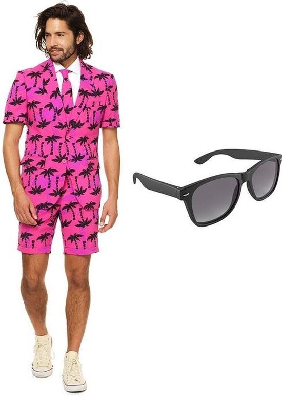 Palmbomen zomer heren kostuum / pak - maat 52 (XL) met gratis zonnebril |  bol.com