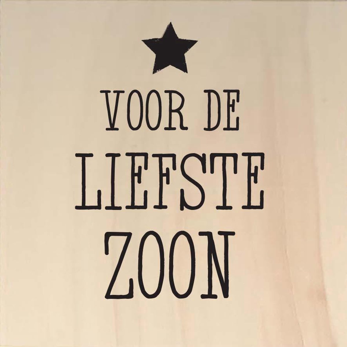 Houten ansichtkaart 15x15cm Voor de liefste zoon - 107053012016
