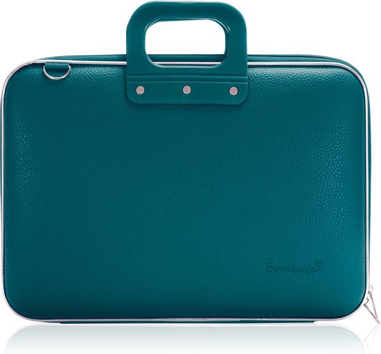 thumbnail image 2 of Bombata Classic Plus 15.6 Inch Briefcase - Dark Blue Laptop Messenger Bag 2 of 11