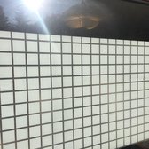 Melkglasfolie anti-inkijk 68 x 300 cm raamfolie met vakjes zelfklevend
