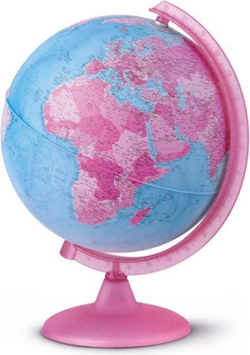 Atmosphere Globe - Pink Nova Rico - Kunststof - Wereldbol - Ø25cm - Nederlandstalig - NR-0325PIPI-NR