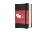 Moleskine 12 Maanden Agenda  2020 - Dagelijks - Pocket (9x14 cm) - Desk Calendar - Zwart - Harde Kaft