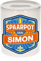 Kinder spaarpot voor Simon - keramiek - naam spaarpotten