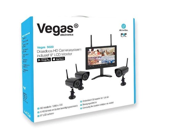 Vegas DCS-5020B Draadloos Camerasysteem met monitor | bol.com