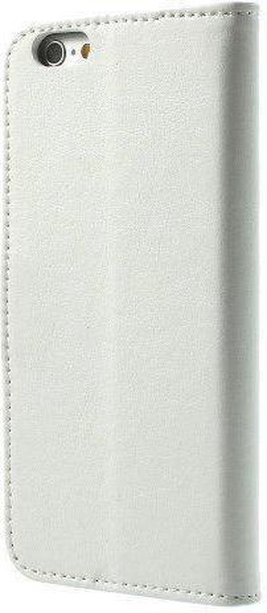 MW Wallet Book Case Smooth Texture Wit voor Apple iPhone 6