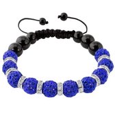 Fako Bijoux® - Armband - Disco Dots - Ring - Blauw