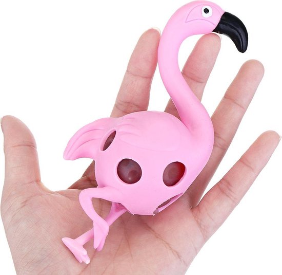 Thumbnail van een extra afbeelding van het spel Stressbal Flamingo met Waterparels – 12x6cm | Versterking van de Hand Pols en Onderarm | Stresspeelgoed
