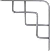 Duraline plankdrager - Step serie wandhaak - Zilver - Modern en speels design - 14,5 x 14,5 cm - 30 kg.