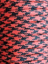 Paracord rood zwart 4 mm 31 meter