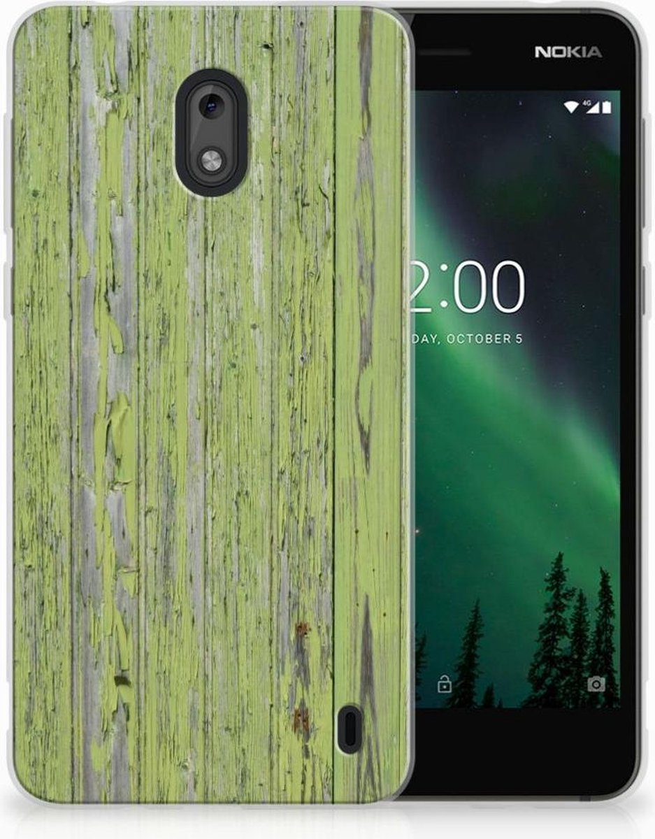 Nokia 2 Bumper Hoesje Green Wood