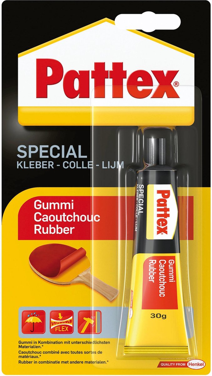 Vuiligheid Ass Sluimeren Pattex Rubberlijm Rubber Lijm Special - 30 Gram - Transparant | bol.com