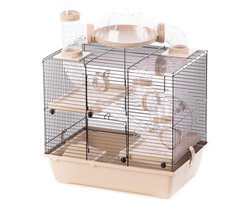 Hijsen Zo snel als een flits verhaal Petstar Hamsterkooi Jill - Creme - 43 x 28 38.5 cm | bol.com