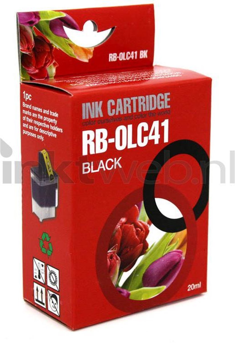 FLWR - Inktcartridge / LC-900BK Zwart - Geschikt voor Brother