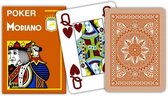 Modiano poker speelkaarten bruin 4 index