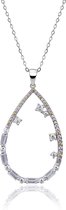 Orphelia ZH-7423 - Ketting + Hanger Tear Shape - Zilver 925 - Zirkonia - 42+3 cm