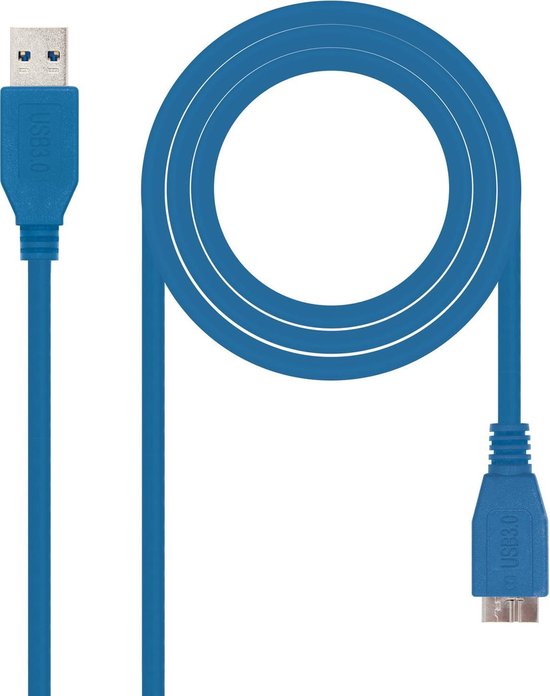 Câble USB 2.0 A Vers Micro B - Longueur 1 M, Marque NANOCABLE, Pour Charger Téléphone Et Appareils