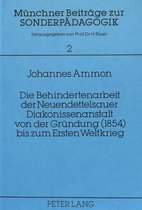 Die Behindertenarbeit Der Neuendettelsauer Diakonissenanstalt Von Der Gruendung (1854) Bis Zum Ersten Weltkrieg