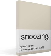 Snoozing - Katoen-satijn - Kussenslopen - Set van 2 - 50x70 cm - Ivoor